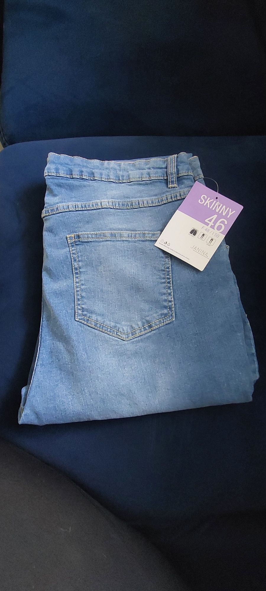 Skiny jeansy nowe 46