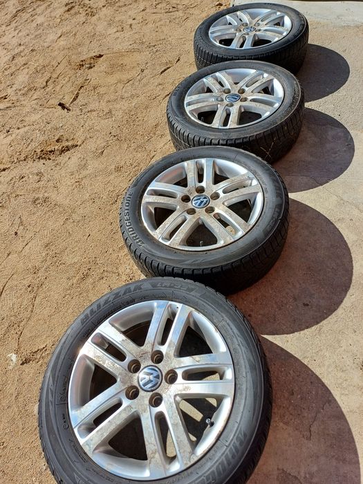 Felgi 16" 5x112 et50 6,5J VW Golf 6 Touran zima 205 55 R16 Bridgestone
