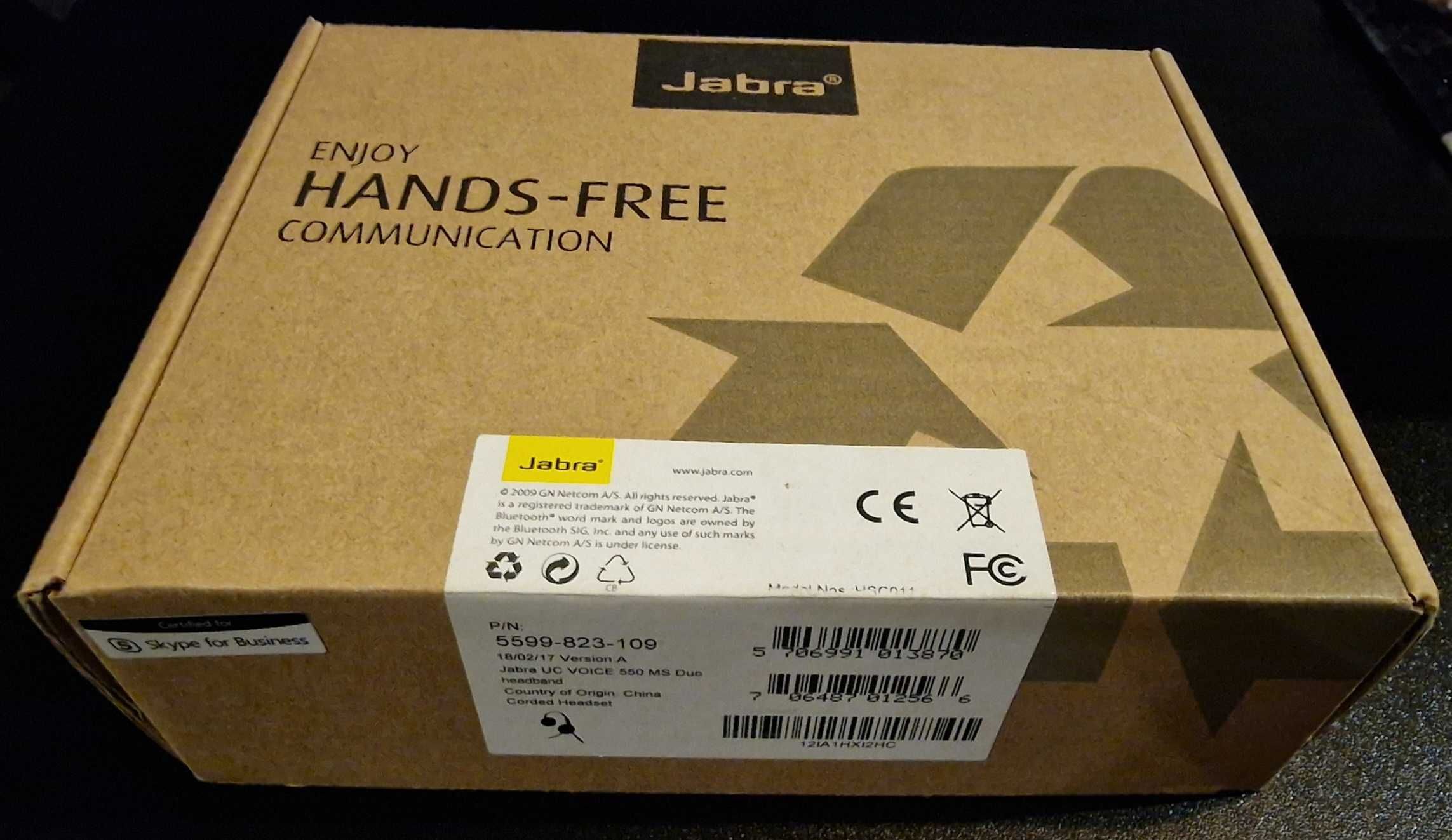 Zestaw słuchawkowy Jabra UC VOICE 550 MS Duo