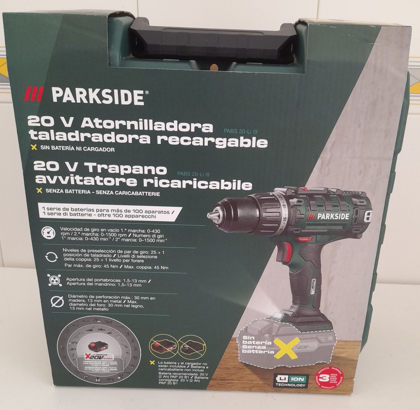 Aparafusadora Berbequim Parkside