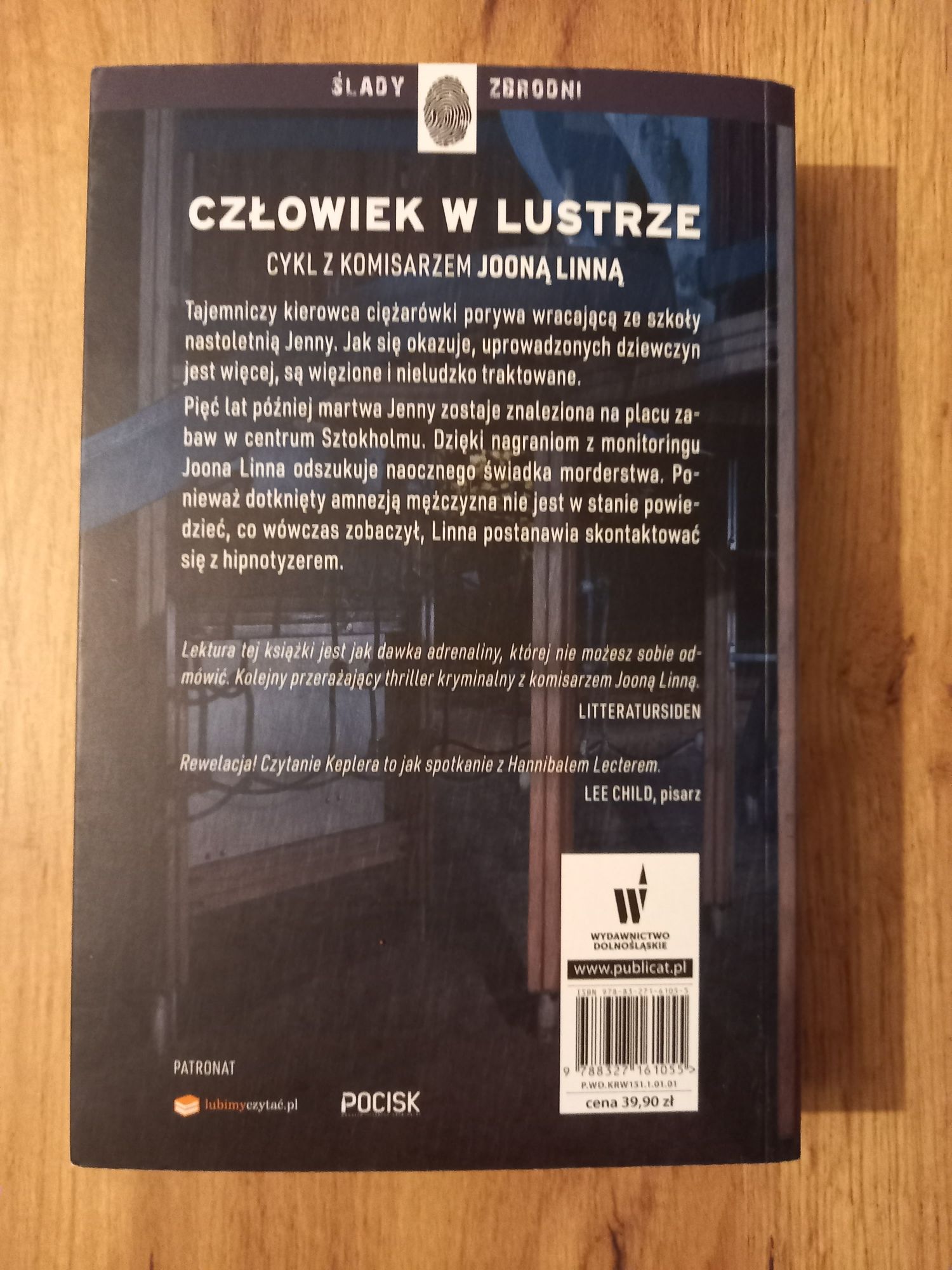 Człowiek w lustrze, Lars Kepler