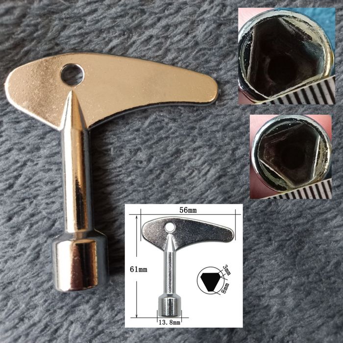 Універсальний трикутний ключ 8 мм для шаф ліфт