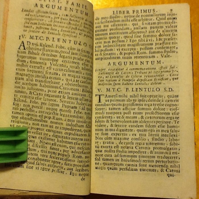 Ciceronis Epistola Edita P.Manutio 1739