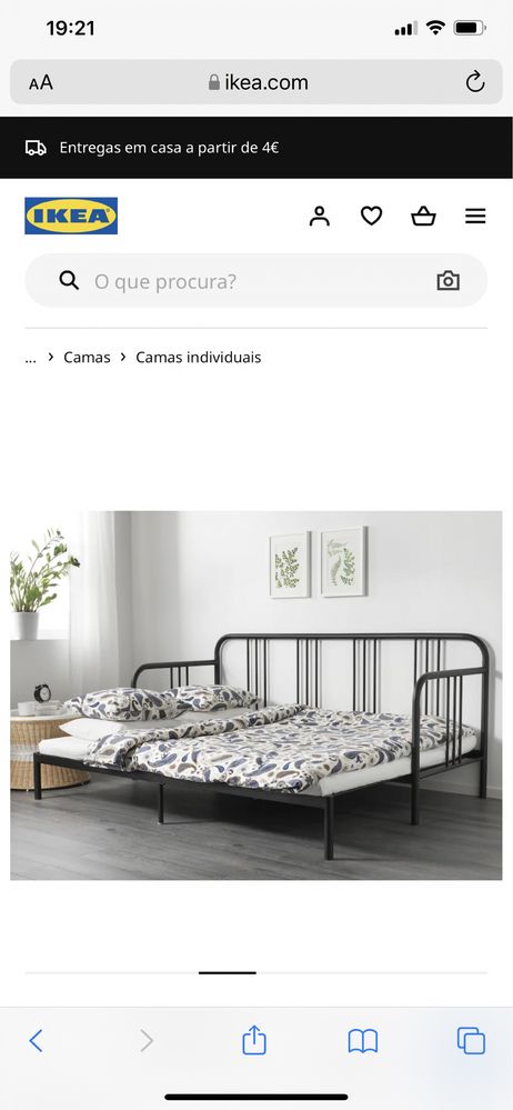 Cama extensivel ikea  com dois colchoes