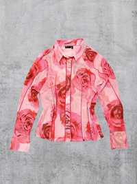 Różowa zwiewna szyfonowa koszula damska Asos M/L