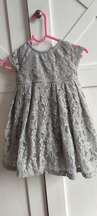 Jak nowa Next 80 koronka piękna wizytowa sukienka dla dziewczynki