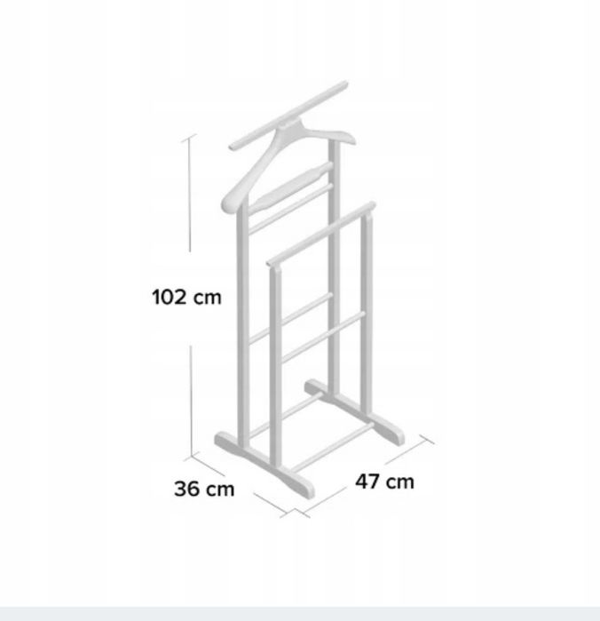 Drążek wolnostojący Haku biały
