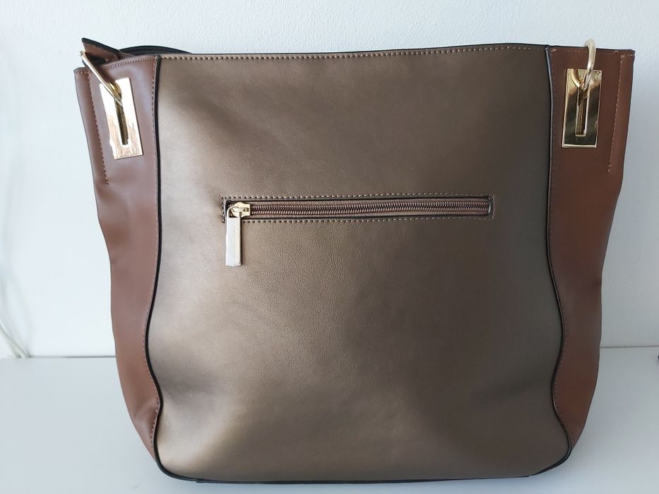 Torebka PUCCINII shoperka czarna brązową torba PROMOCJA