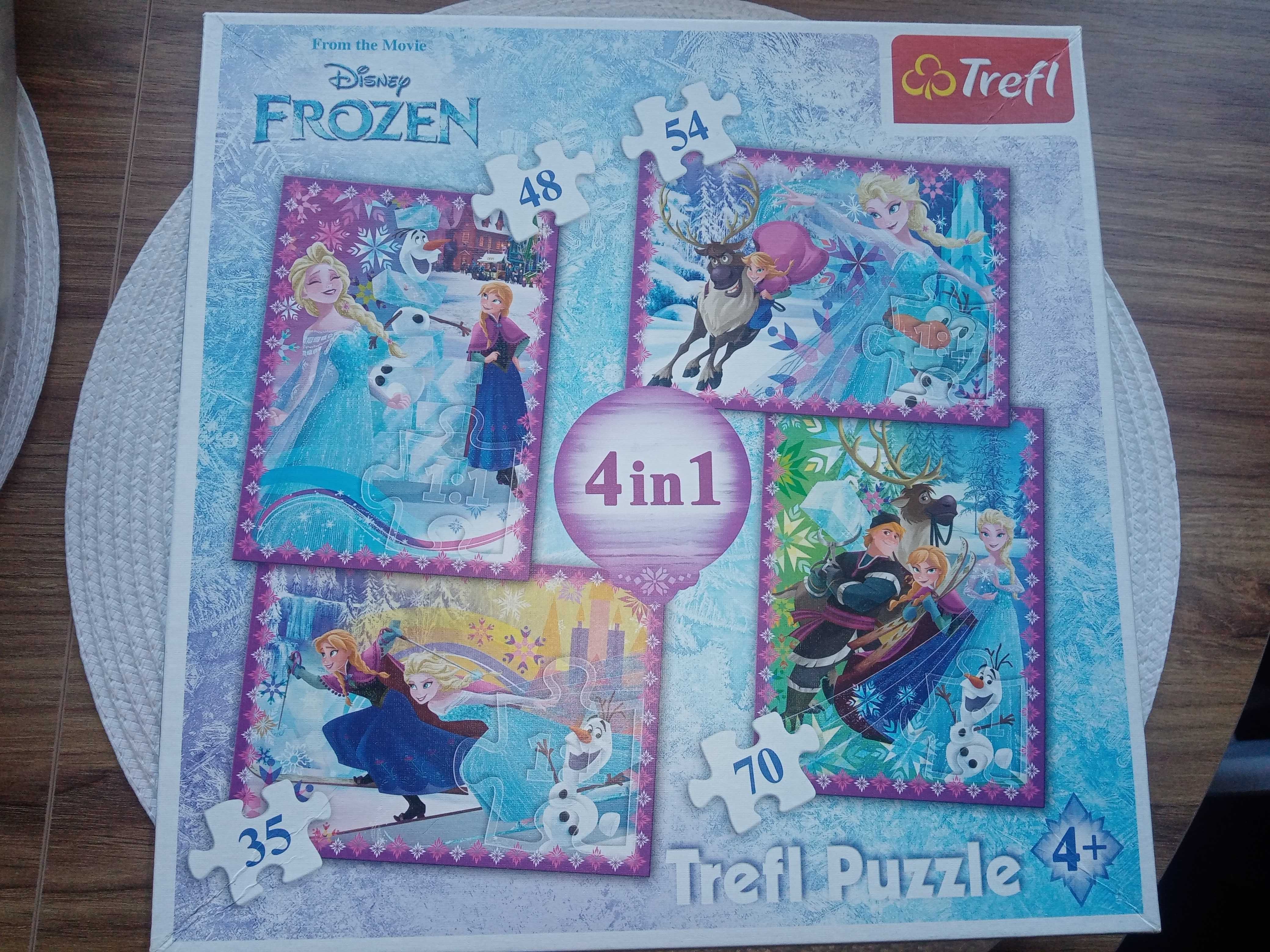 Puzzle trefl 4 w 1 frozen