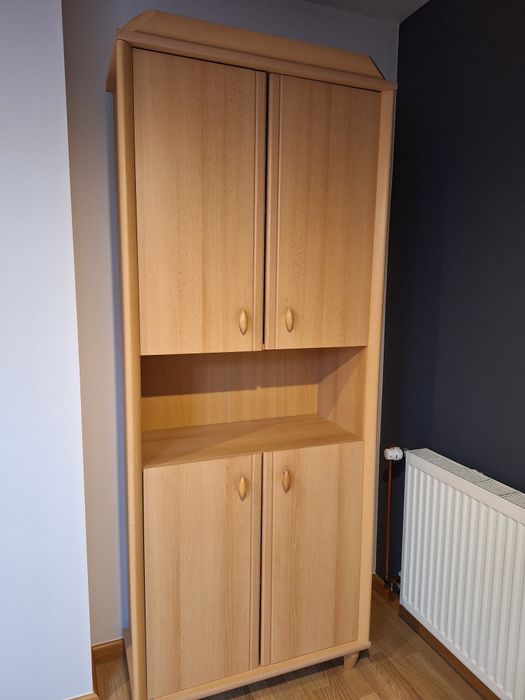 Zestaw mebli - szafa, regał, biurko I fotel