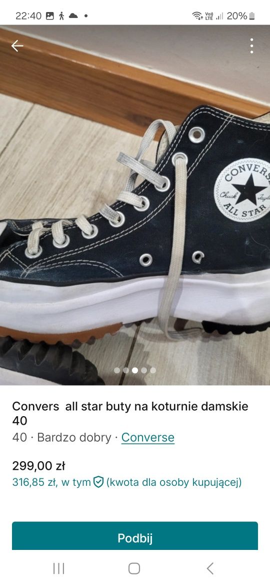 Convers 40 na koturnie