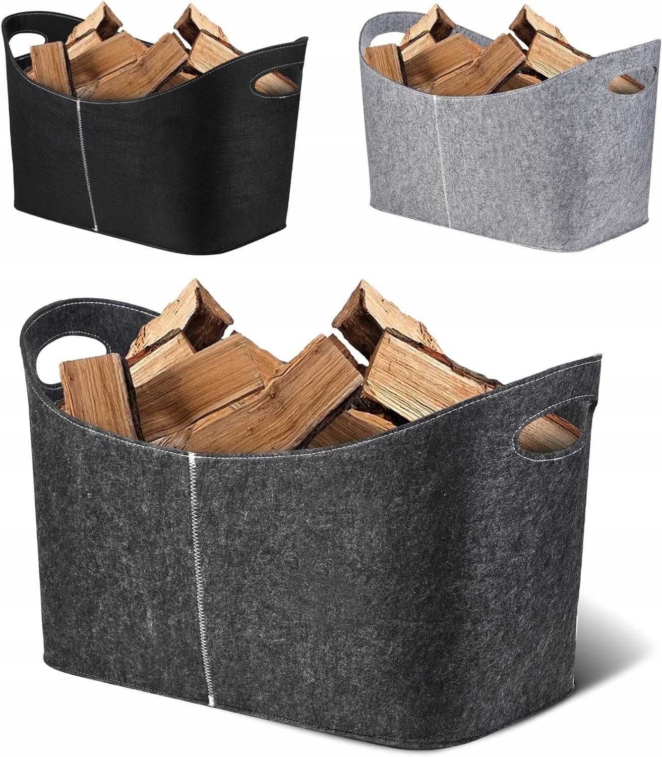 Torba na drewno WDRSWQW ciemnoszary 5mm 60x30x40