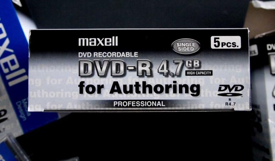 Discos DVD Maxell para gravação de Master DVD