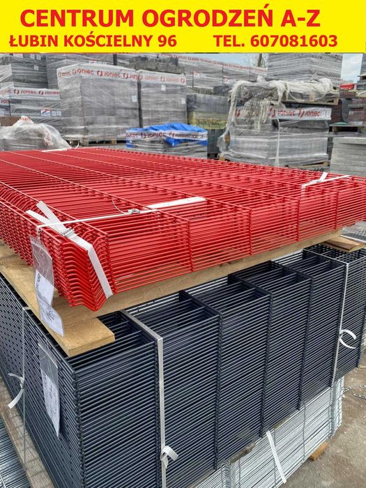 Najtańszy panel ogrodzeniowy 123 cm fi 4 mm ocynk + kolor