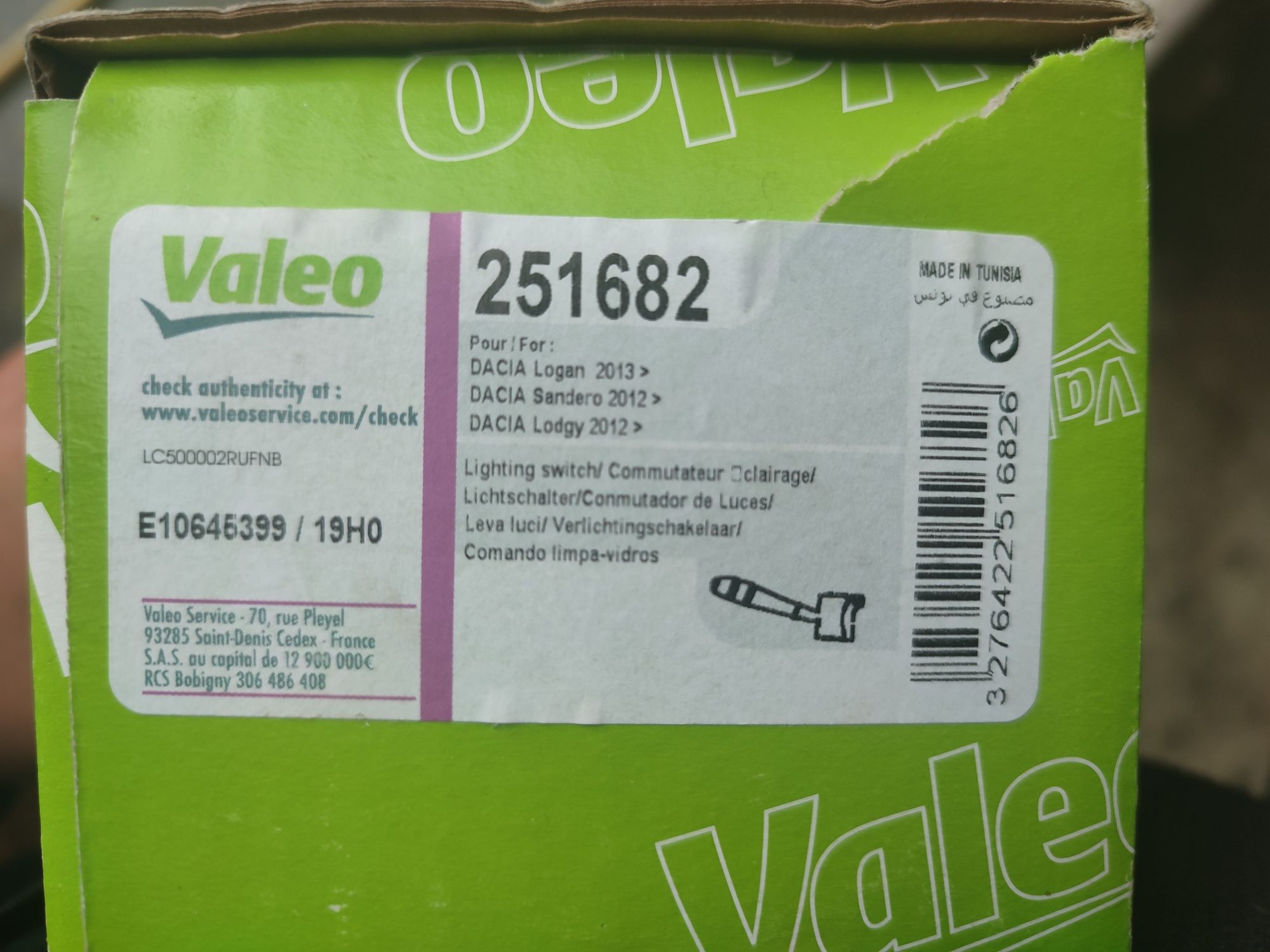 Перемикач підкермовий VALEO 251682 Logan Sandero Lodgy