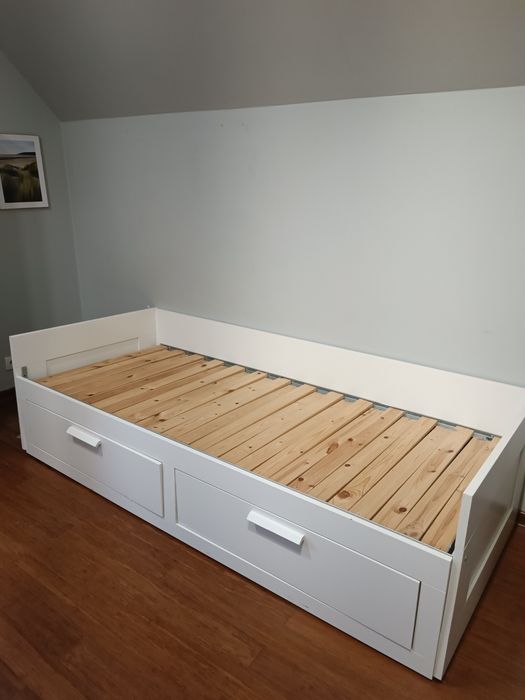 Łóżko białe Brimnes IKEA