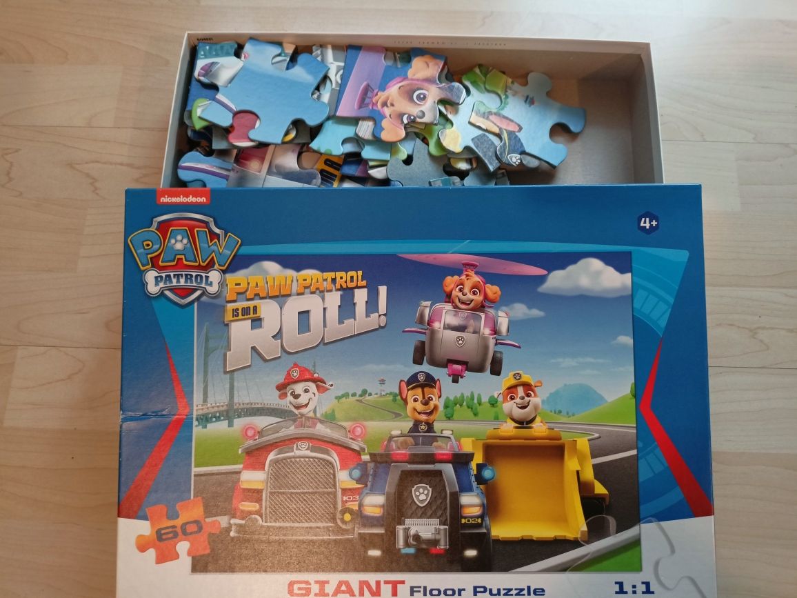 Psi Patrol Paw Patrol is on a roll! Puzzle 60 elementów 4+ Nickelodeon