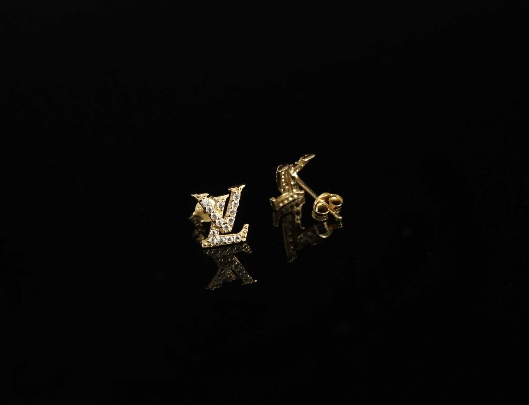 Złoto 585 - złote kolczyki z cyrkoniami