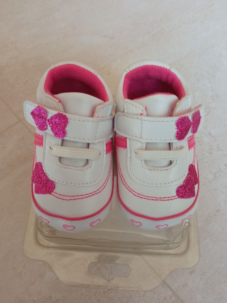 Adidasy 6 mieś. niechodki   11 cm Białe cudne dziewczynka BDB