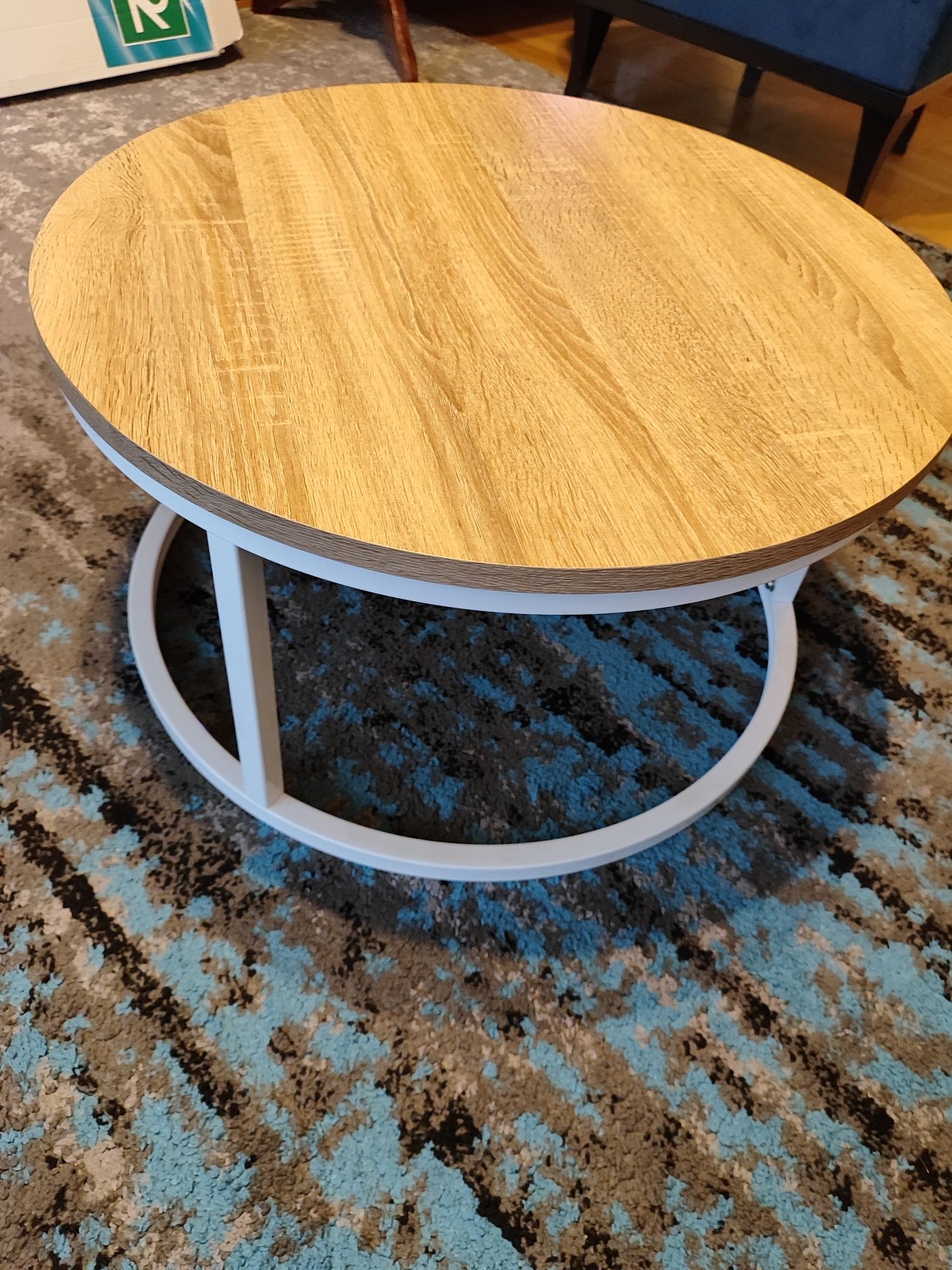 Stół okrągły nowy dąb Sonoma