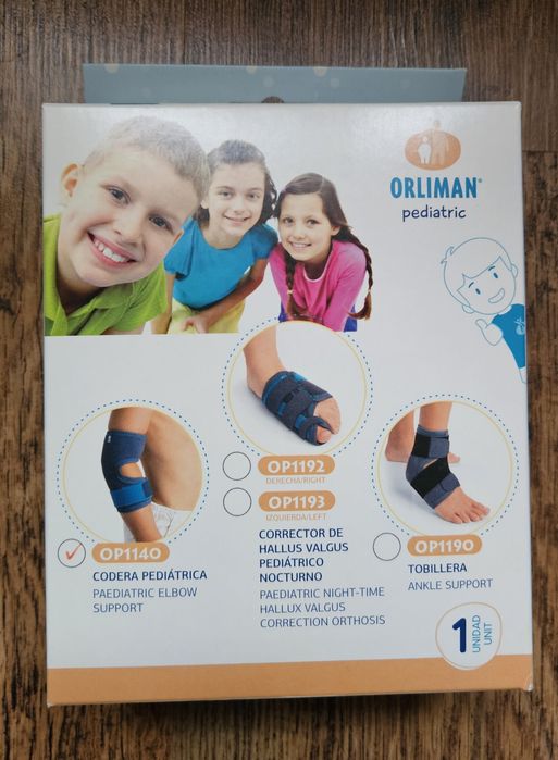 Po ściągnięciu gipsu. Pediatryczny stabilizator stawu łokciowego. Rozm