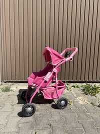 Różowy wózek dla lalek dziewczęcy spacerowy
