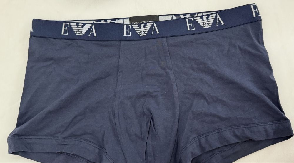 Majtki bokserki Stretch Cotton Emporio Armani 3 pack XL białe granat c