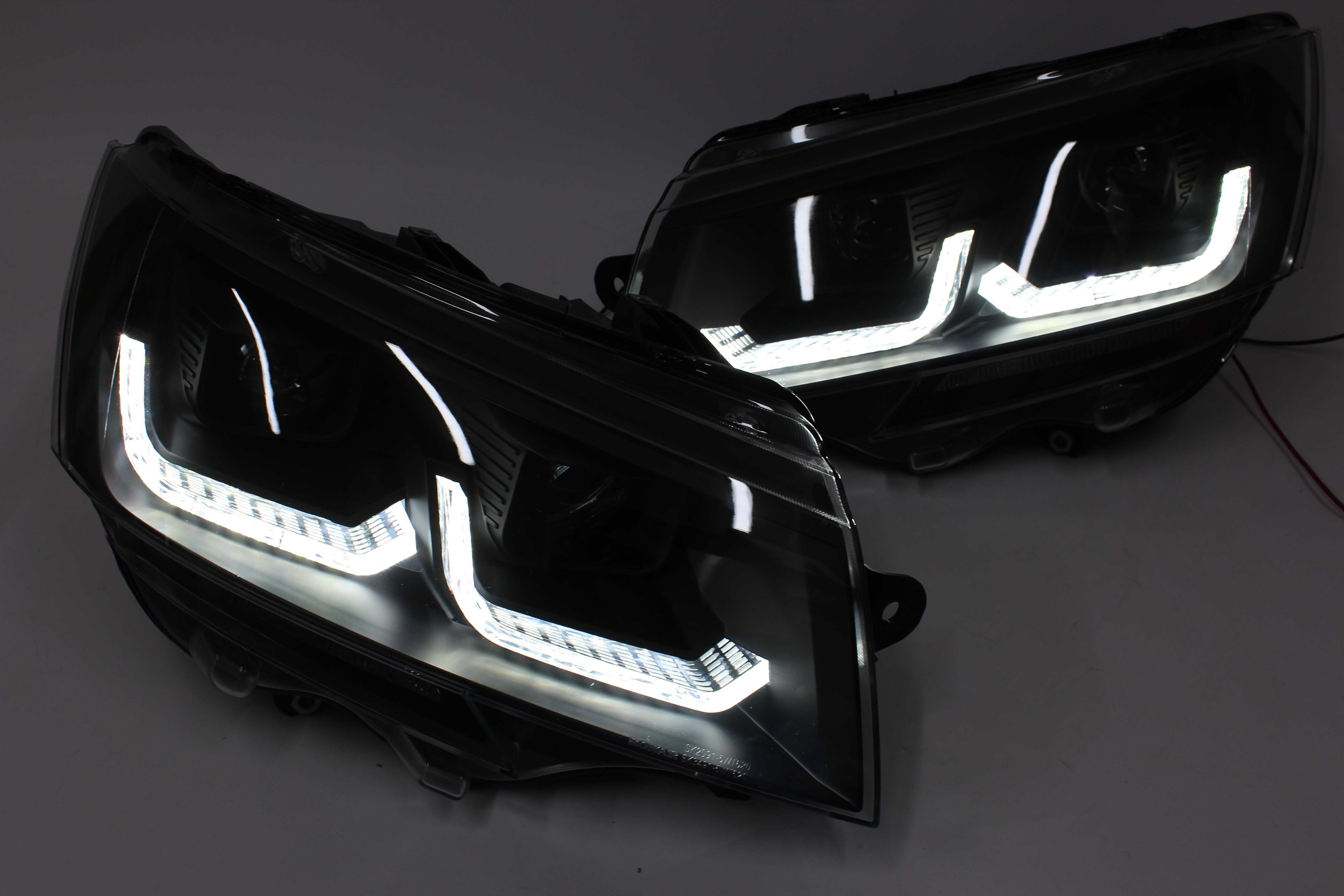 Lampy przednie przód VW T6 20-24 T6.1 DRL LED BAR Neon Black Dynamic
