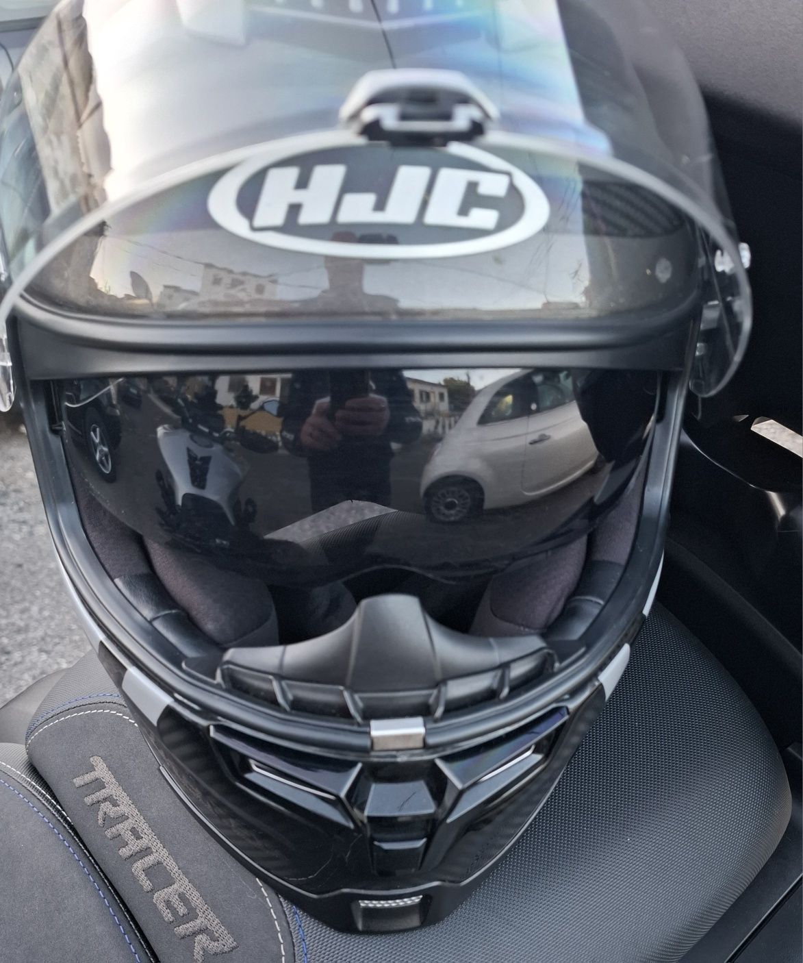 Capacete intregal Hjc rapha 70 em carbono tamanho L