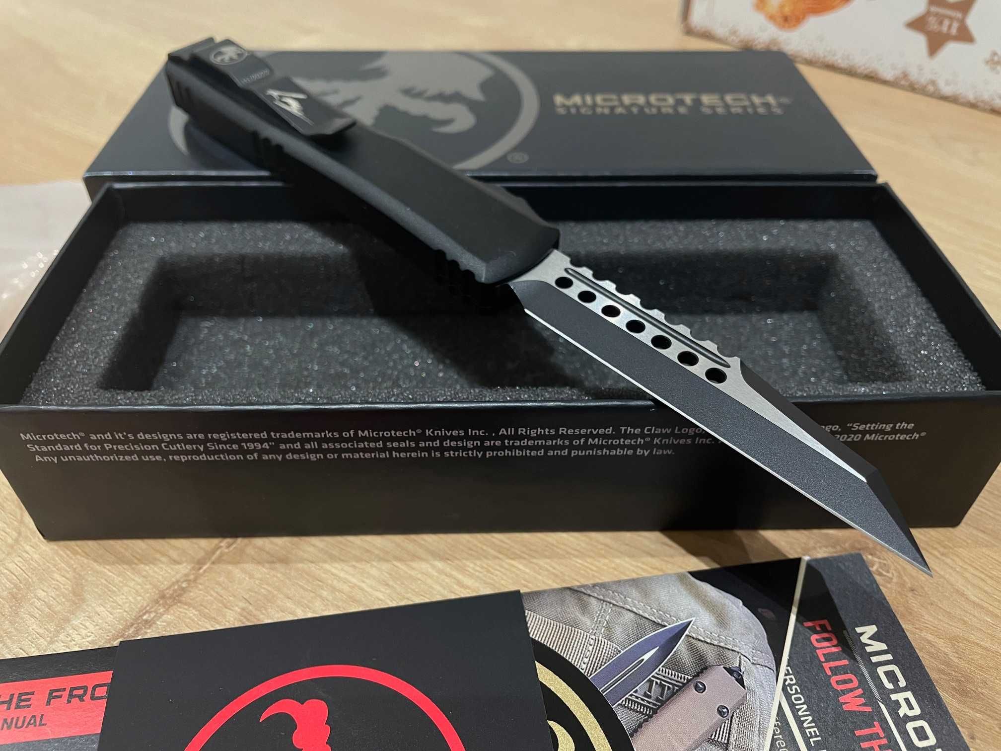 Nóż Microtech Ultratech Warhound Signature Series Black