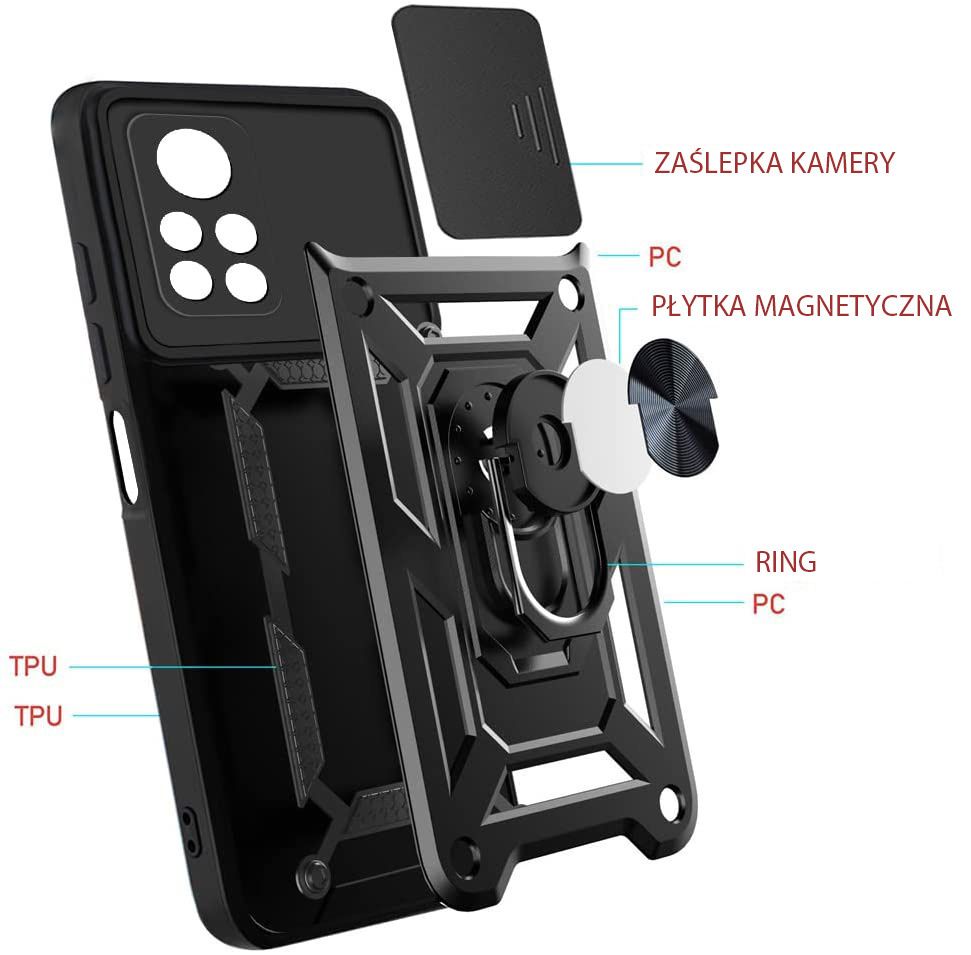 Etui Camshield Pro + Szkło Ochronne Do Xiaomi Poco X4 Pro 5G