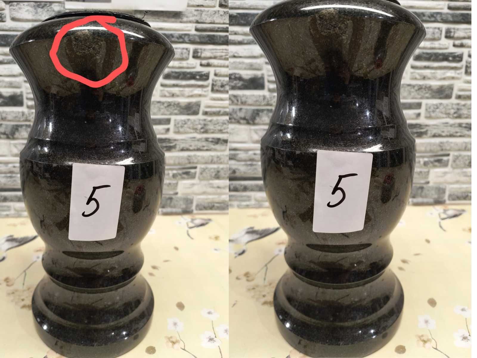 Wazon na grób GRANITOWY Impala nagrobny CZARNY na pomnik soldiny