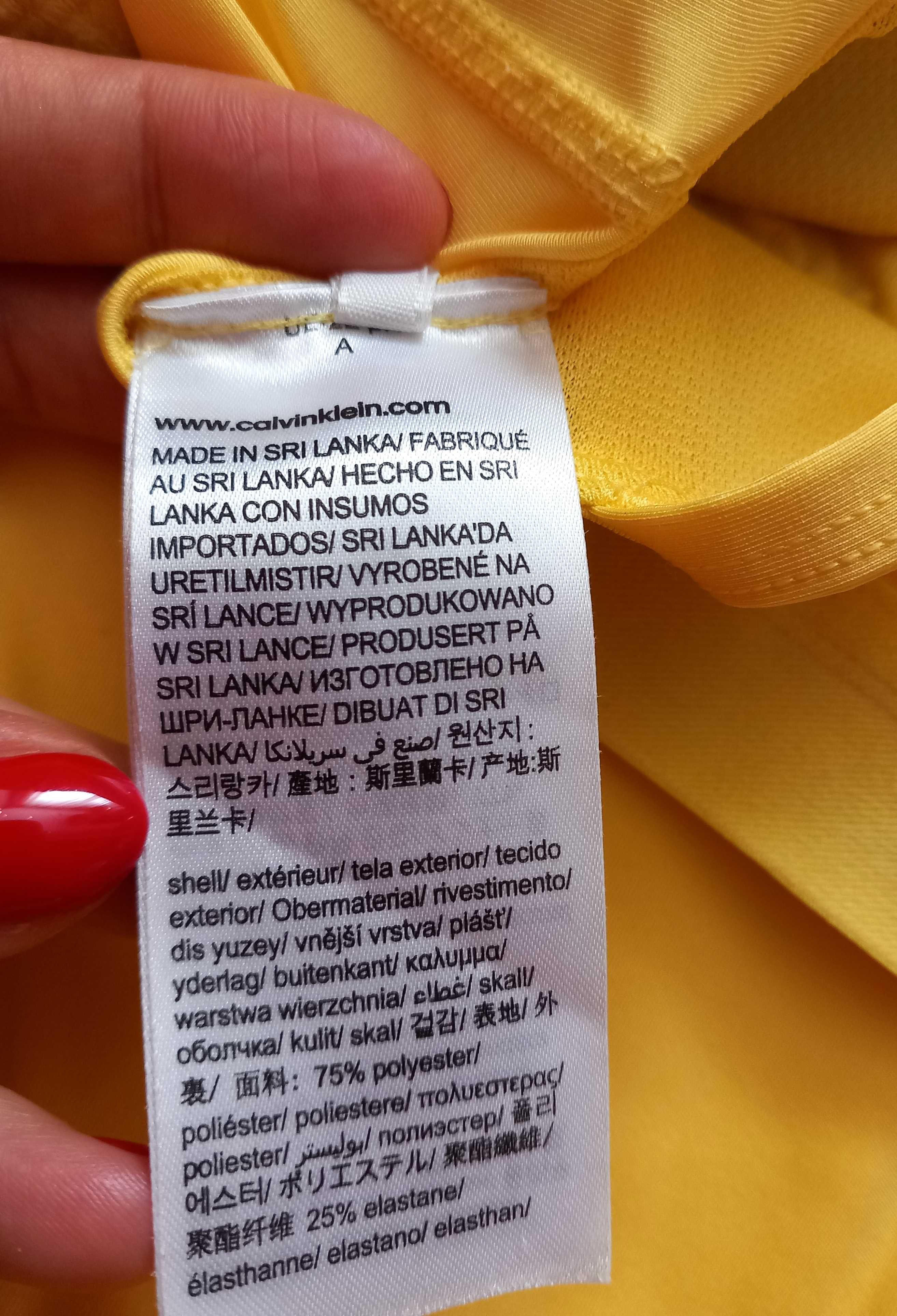 Calvin Klein żółty komplet sportowy set siłownia fitness