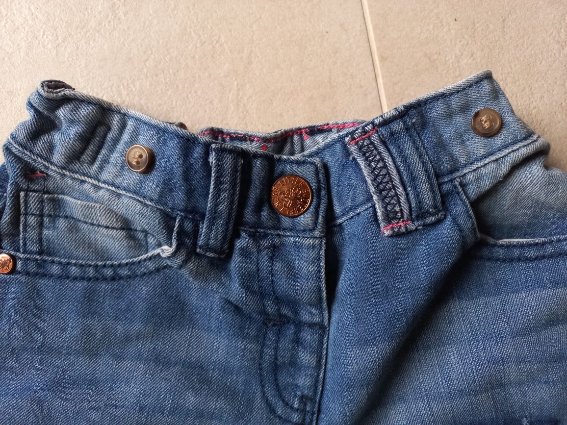 Spodnie jeansy z szelkami 98 2-3 lata Next