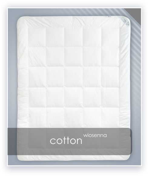 Kołdra AMZ COTTON wiosenna włókno DREAMFILL 200x220cm Biały