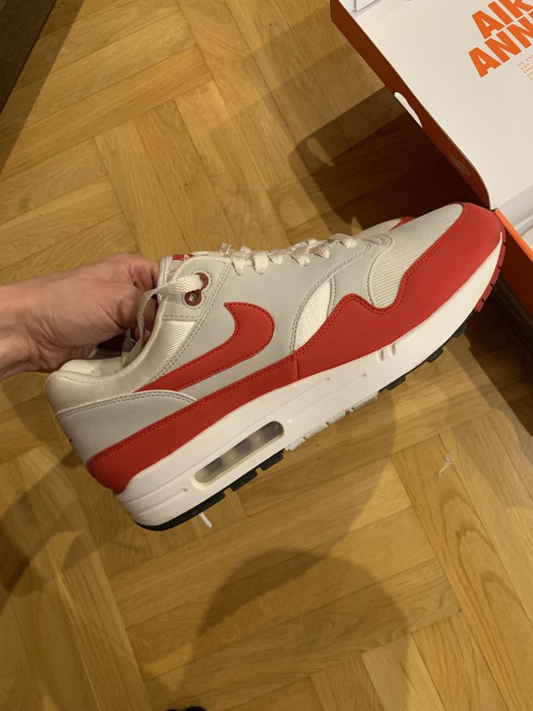 Buty Nike air max 1 anniversary red 45,5