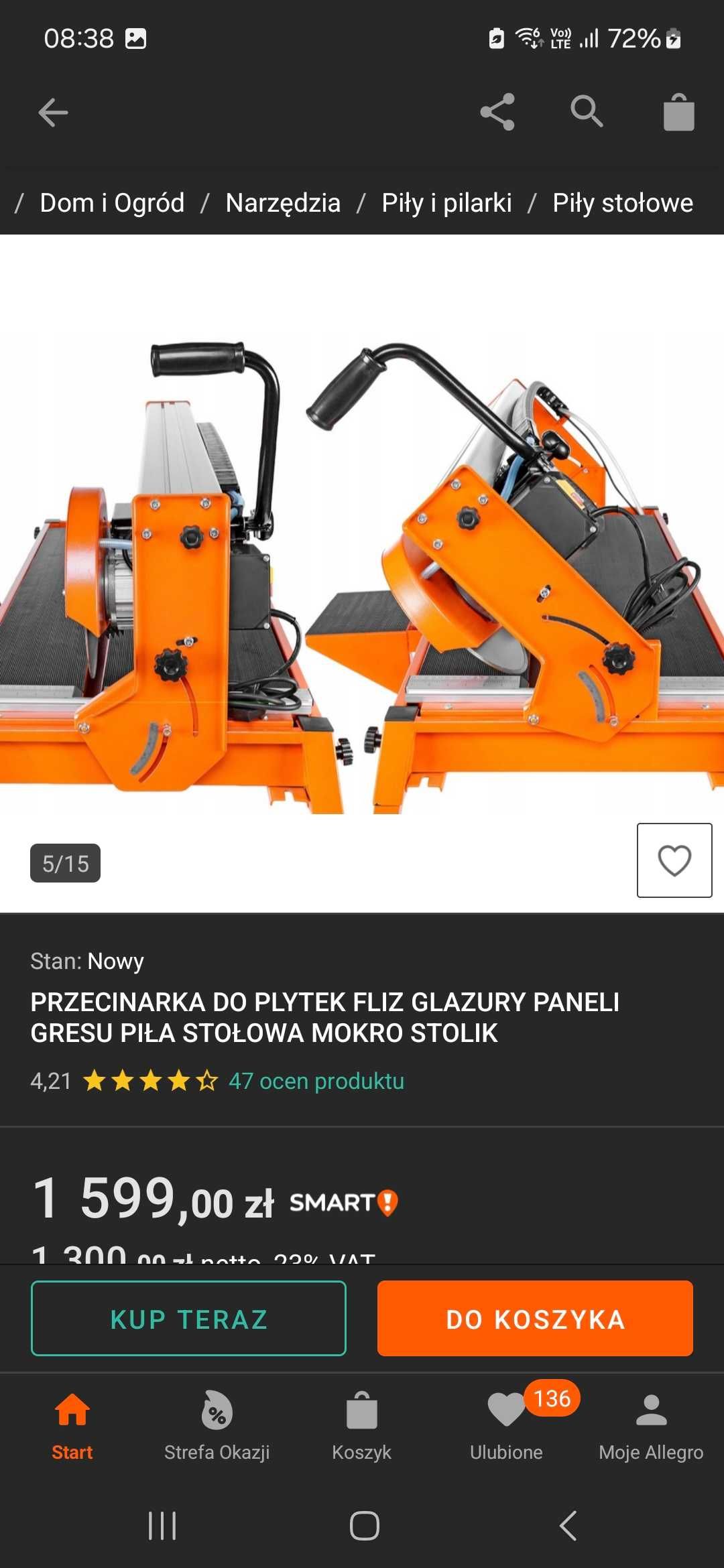 Przecinarka do płytek, glazury. Piła stołowa