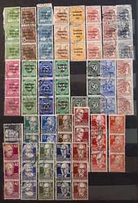 Znaczki pocztowe Niemcy, Strefy Okupacyjne. Trójki, kasowane.