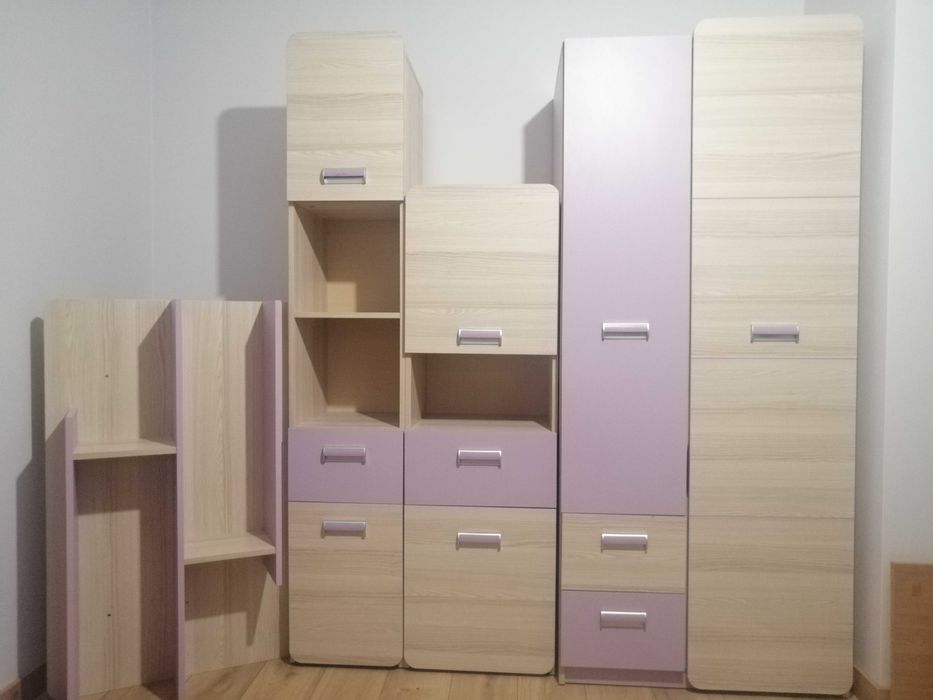 LORENTO zestaw mebli dla dziecka; szafa, dwa słupki i półka KPL