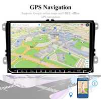 Rádio Android GPS Bluetooth Canbus VW Seat Skoda 16gb 32gb NOVO