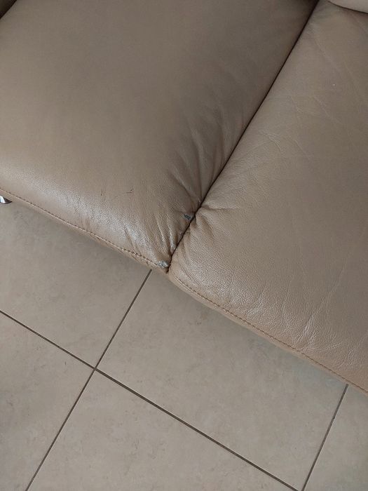 3 szt. Wypoczynek 3,2,1 skóra naturalna.