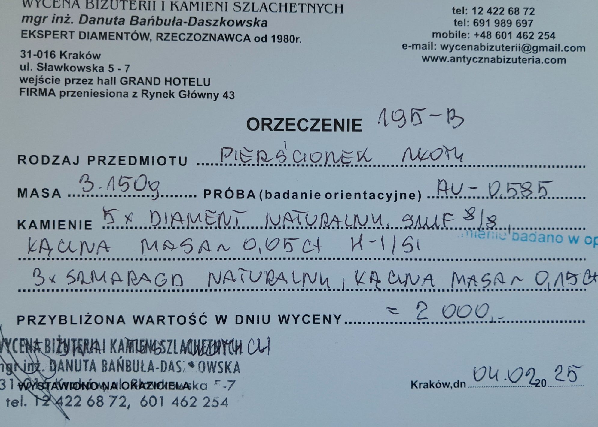 R.11 Pierścionek 3.15g Szmaragdy Diamenty Złoto 585 WYCENA