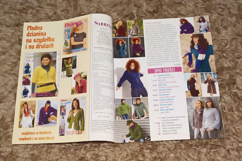 SABRINA nr 3/2010 dzianina na jesień czasopismo do kolekcjonowania