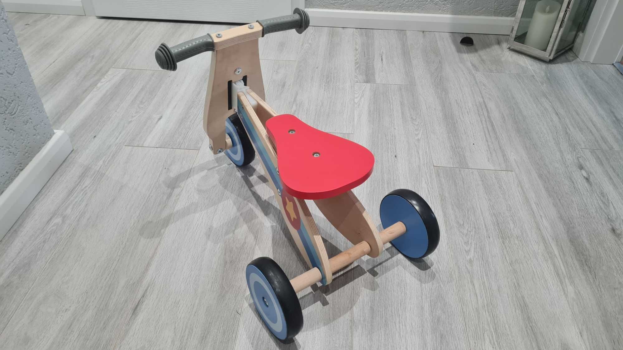 Drewniany rower biegowy