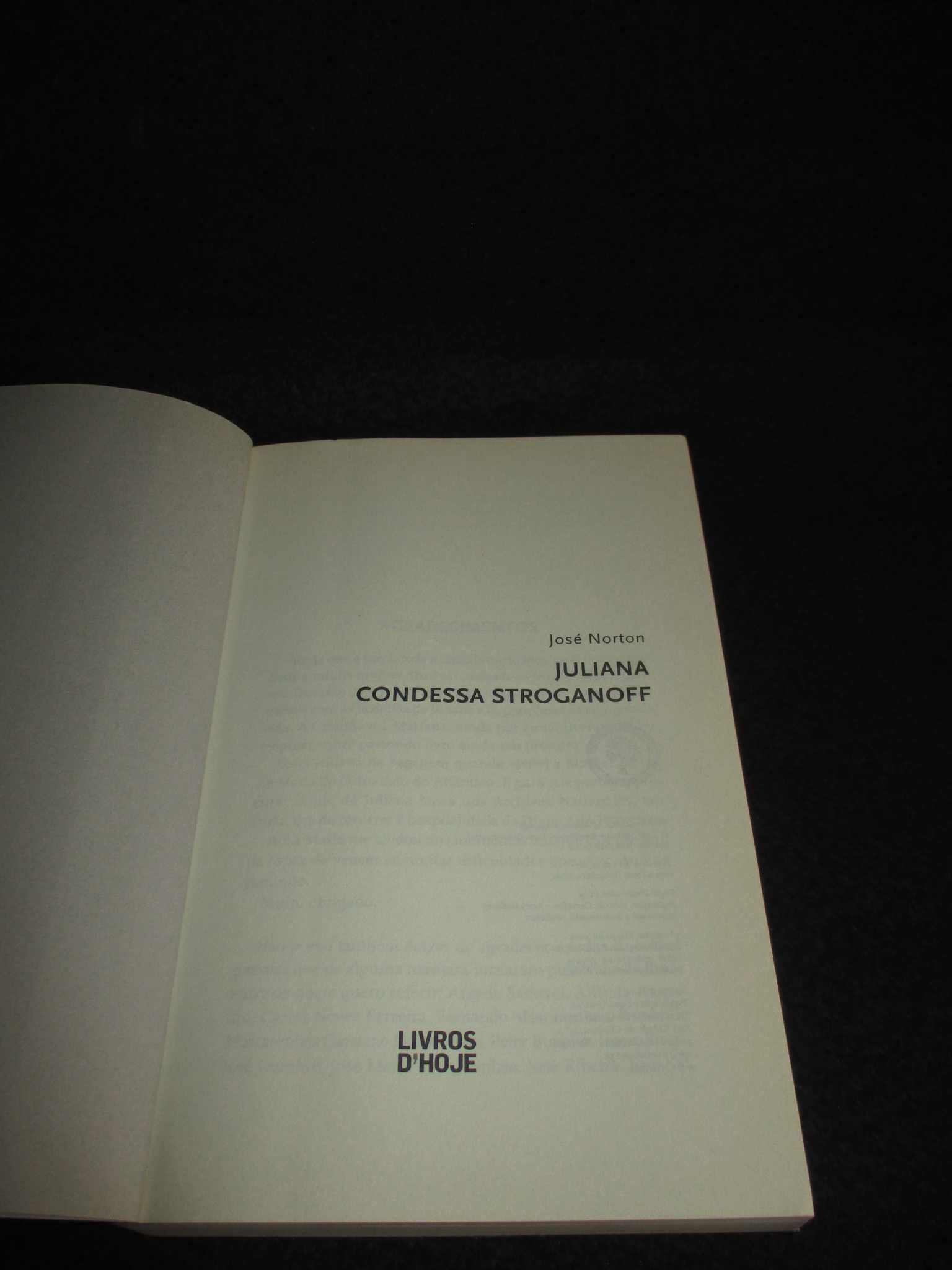 Livro Juliana Condessa Stroganoff José Norton