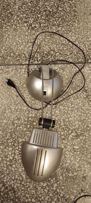 Lampa biurkowa srebrna