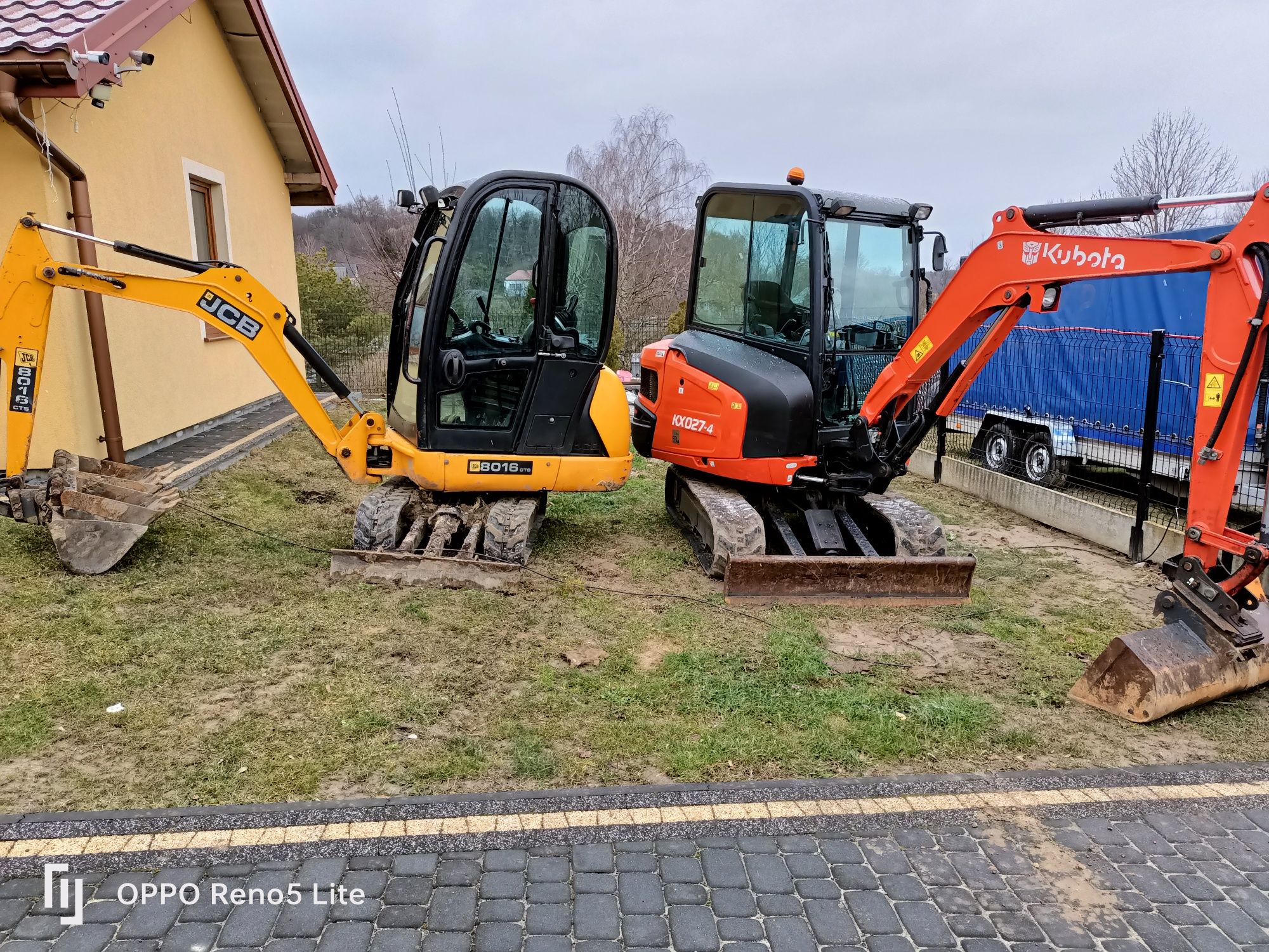 Wynajem koparki minikoparki kubota JCB zageszczarka