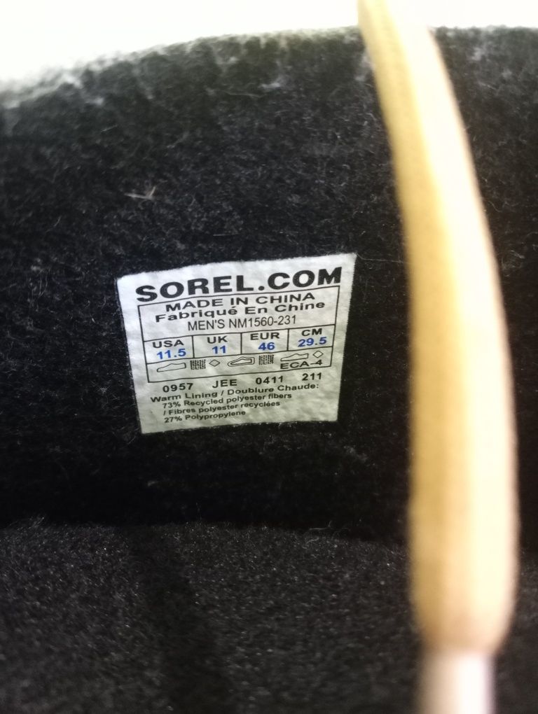 Зимние ботиночки Sorel 44 размер