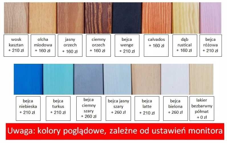 ELBA 140x200 łóżko młodzieżowe mocne drewno z oparciem na każdą wagę