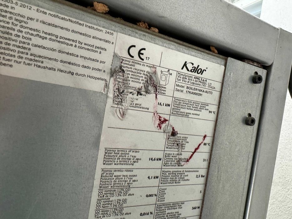 Caldeira Pellet 16kW Kalor Idro Compacta